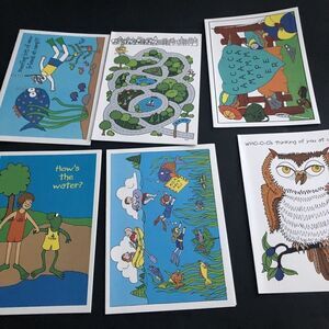 Patsy Card Shop Kamp Kids Sending Love 6 Cards + Envelopes With Envelopes New